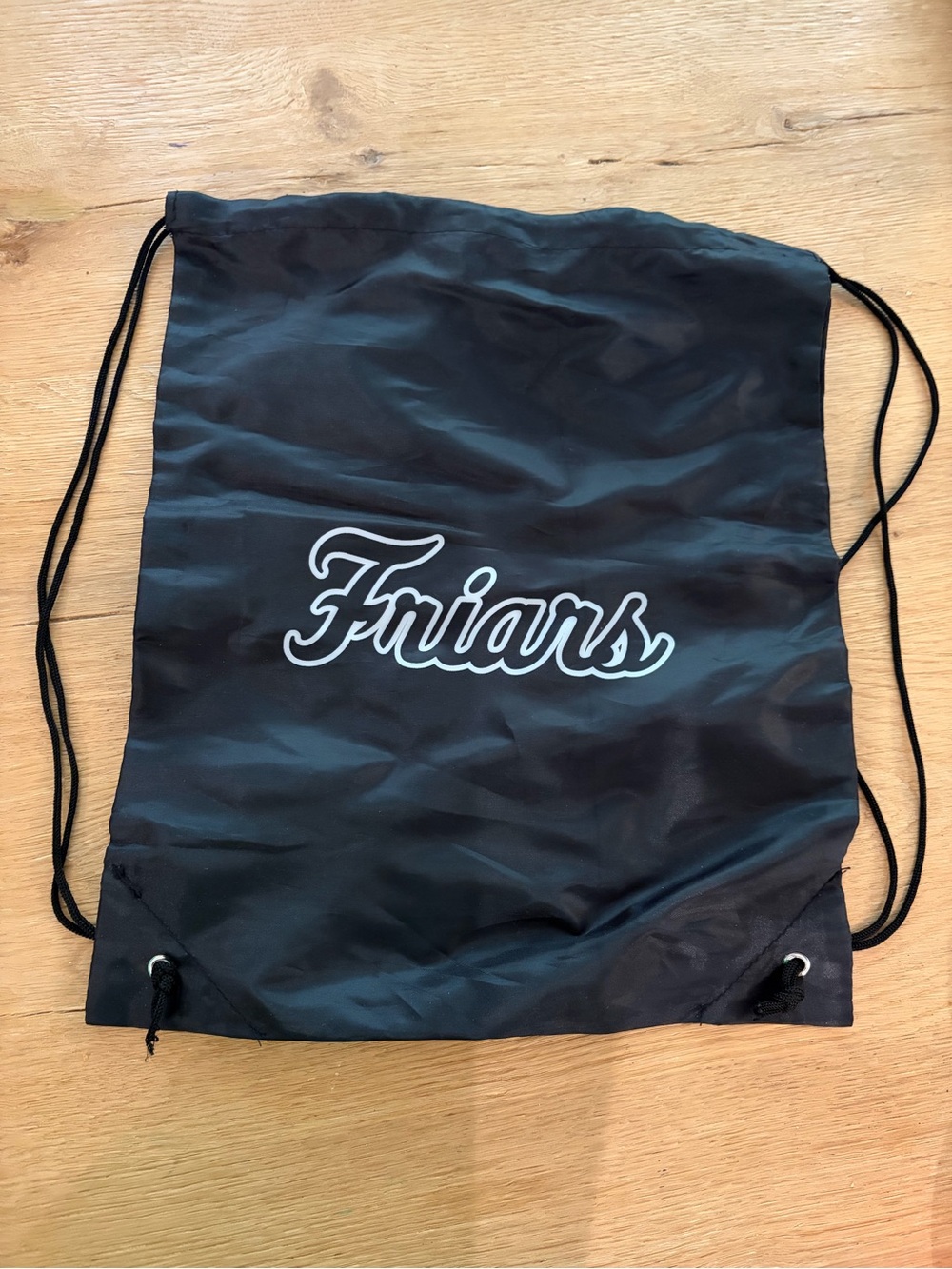 Go Friars! Black Drawstring Bag